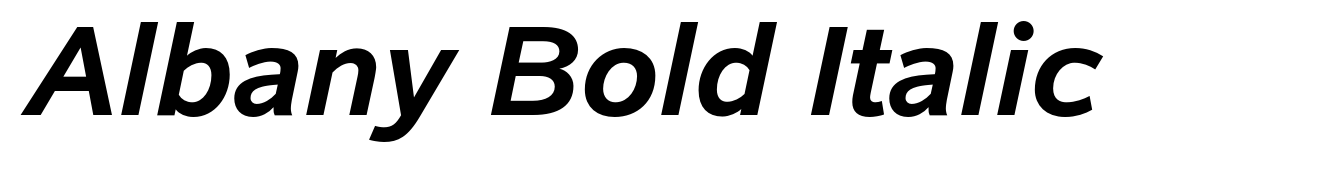 Albany Bold Italic